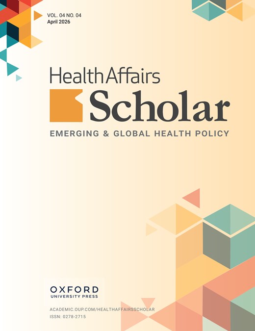 Health Affairs Scholar cover