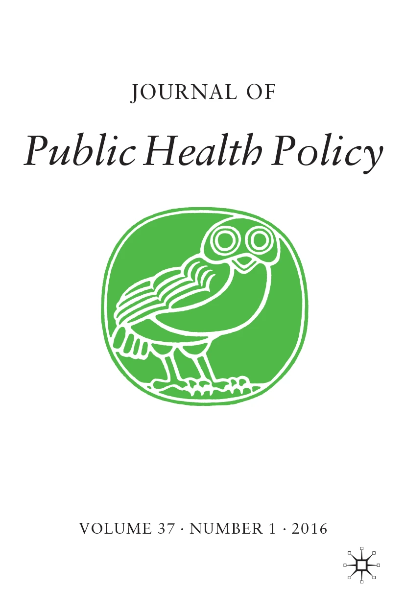 Journal of Public Health Policy cover
